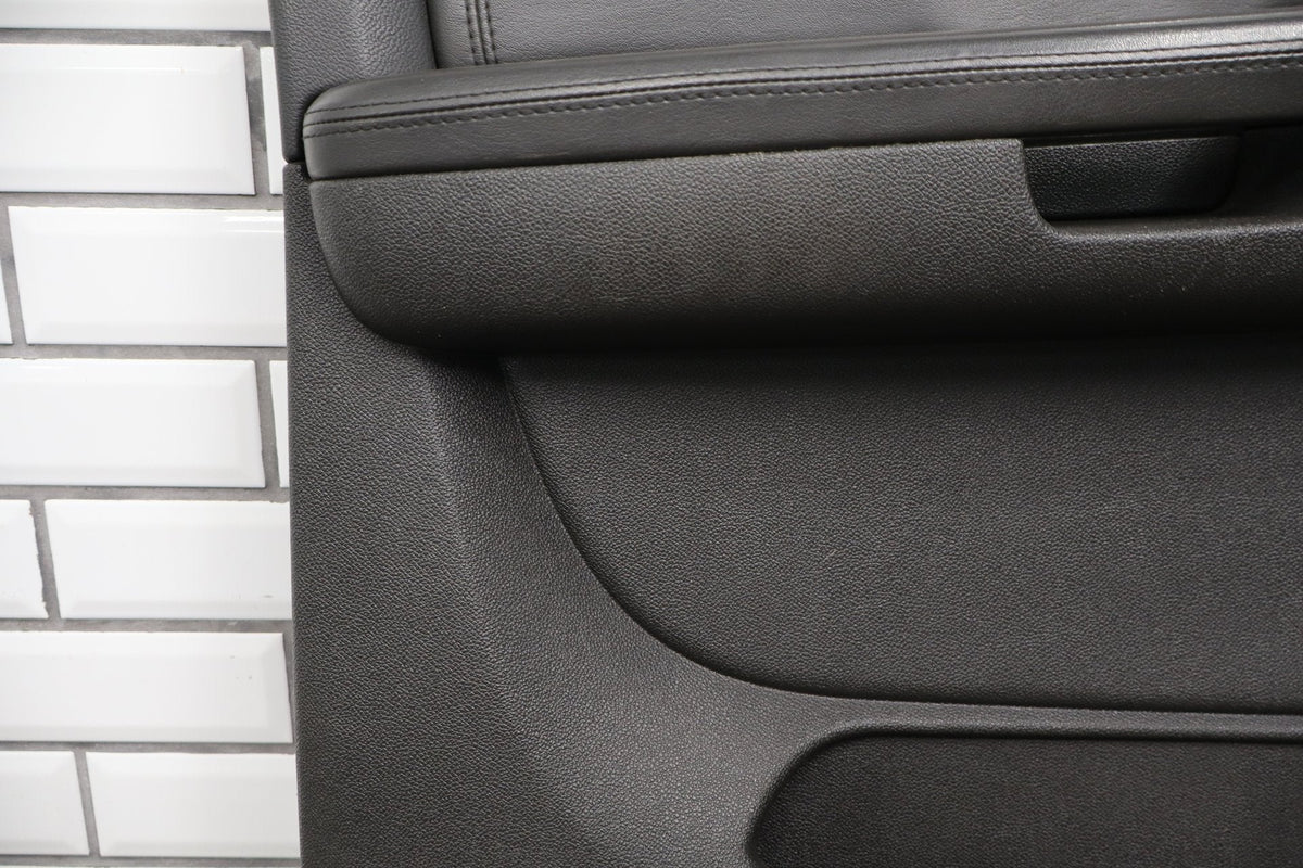 2007-2009 GMC Yukon Suburban Tahoe Driver Left Front Leather Door Panel Black