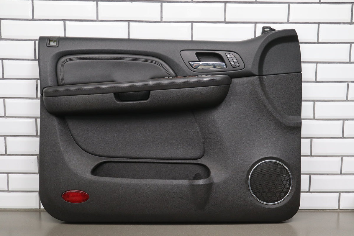 2007-2009 GMC Yukon Suburban Tahoe Driver Left Front Leather Door Panel Black