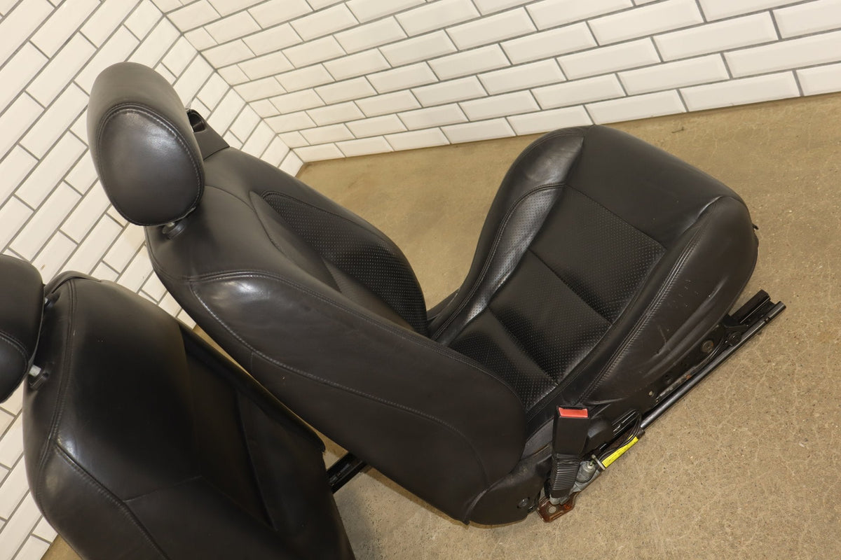 2007-2009 Jaguar XKR Leather Seats Set Front Rear Black OEM