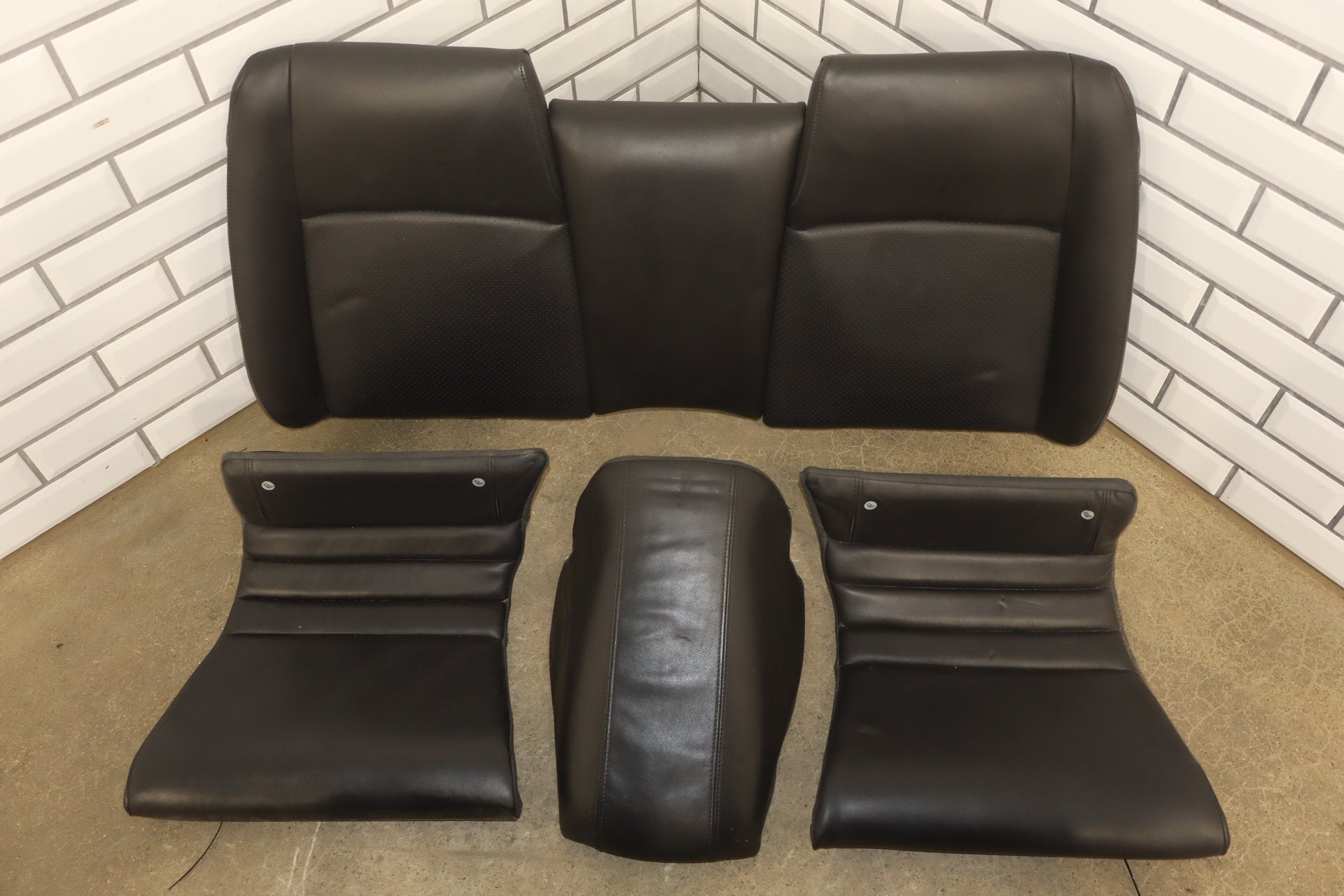 2007-2009 Jaguar XKR Leather Seats Set Front Rear Black OEM