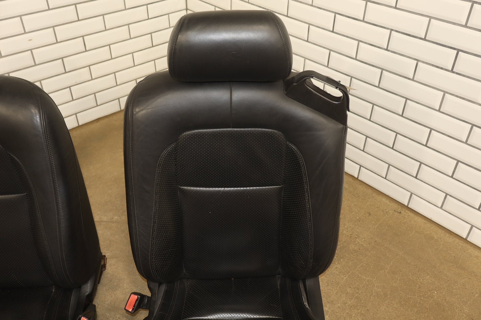 2007-2009 Jaguar XKR Leather Seats Set Front Rear Black OEM