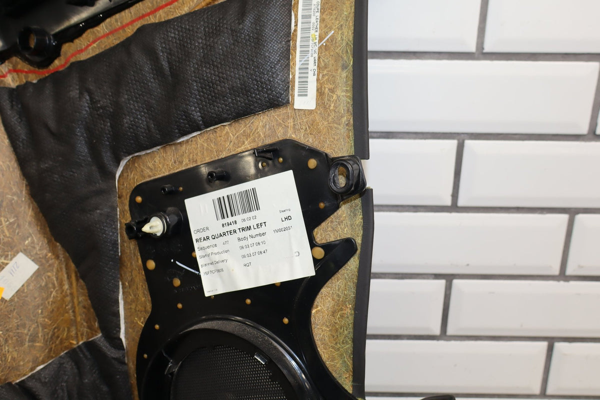 2007-2009 Jaguar XKR- Left Rear Quarter Trim Panel Black OEM