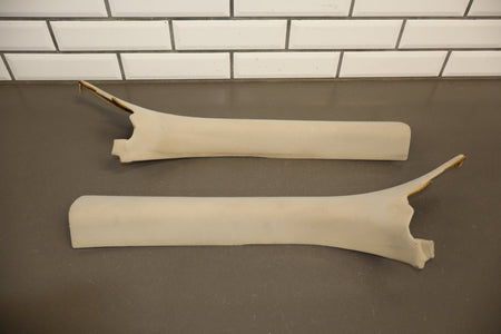 2007-2009 Jaguar XKR Pair A Pillar Trim Warm Charcoal LEG