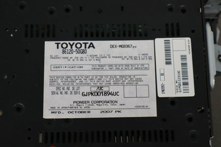 2007-2012 Lexus LS460 F40 - Radio CD Player PN: 8612050G80