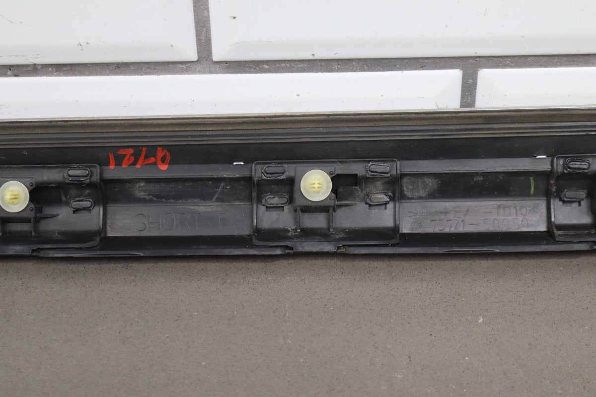 2007-2012 Lexus LS460 Right Rear Door Molding Obsidian Black 212