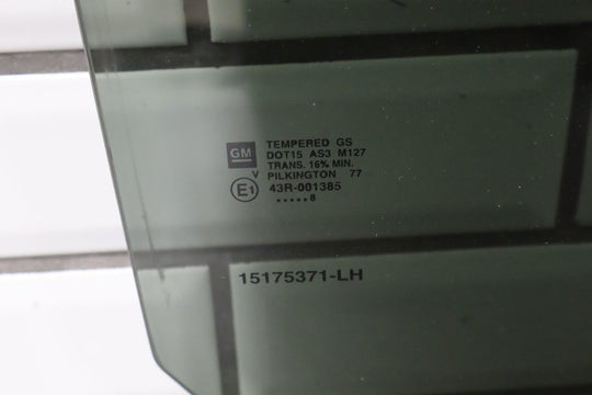 2007 - 2014 GMC Sierra 2500 Left Rear Door Window 15175371 OEM