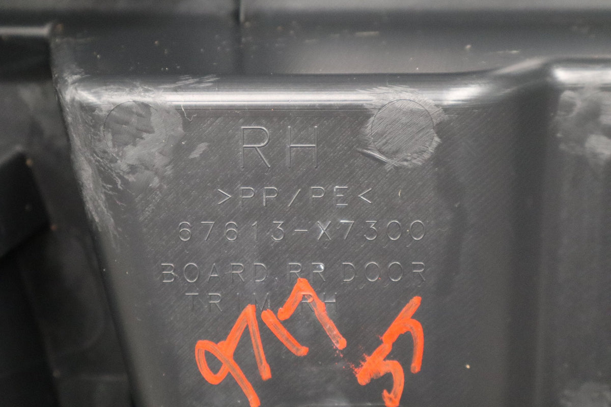 2007-2014 Toyota FJ Cruiser Right Rear Door Panel Dark Charcoal 11
