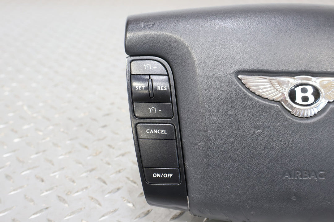 2007 Bentley Continental GTC Left Driver Steering Wheel Airbag Black Trim