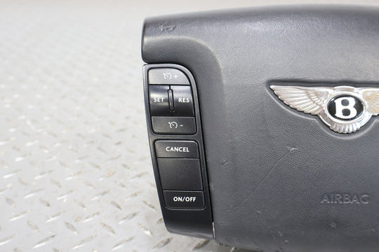 2007 Bentley Continental GTC Left Driver Steering Wheel Airbag Black Trim