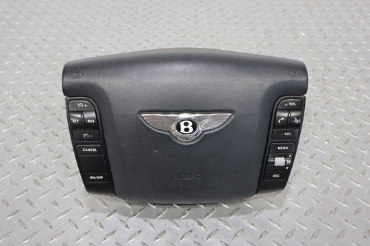 2007 Bentley Continental GTC Left Driver Steering Wheel Airbag Black Trim