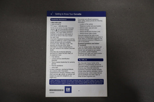 2008 Chevrolet Corvette Owners Manual W/Supplements and Pouch OEM