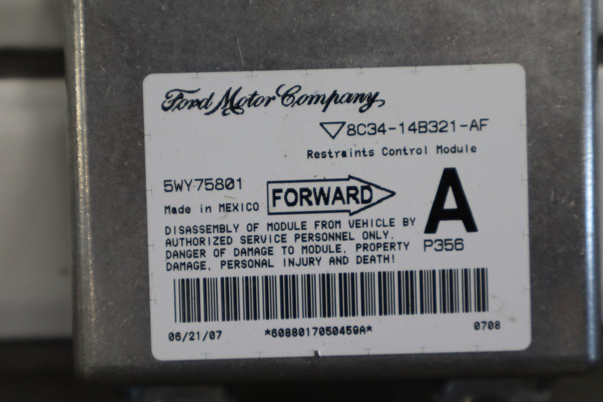 2008 Ford F-250 Super Duty Airbag SRS Module 8C34-14B321-AF
