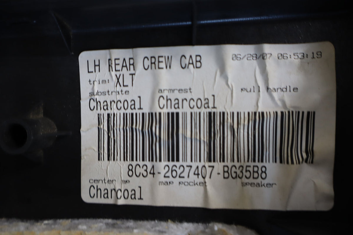 2008 Ford F-250 Super Duty Crew Cab FX4 Left Rear Door Panel Black LS