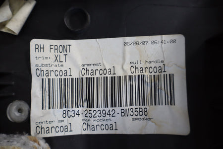 2008 Ford F-250 Super Duty FX4 Right Front Interior Trim Panel Black LS