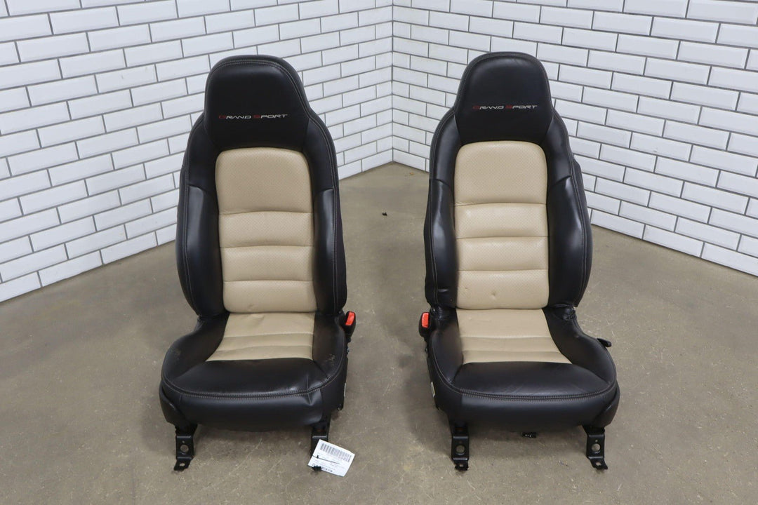 2009 - 2011 C6 Corvette Pair Grand Sport Memory Leather Bucket Seats