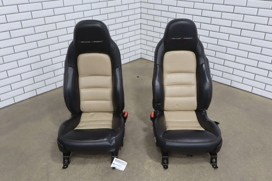 2009 - 2011 C6 Corvette Pair Grand Sport Memory Leather Bucket Seats