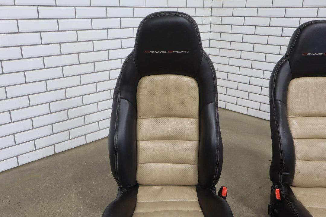 2009 - 2011 C6 Corvette Pair Grand Sport Memory Leather Bucket Seats