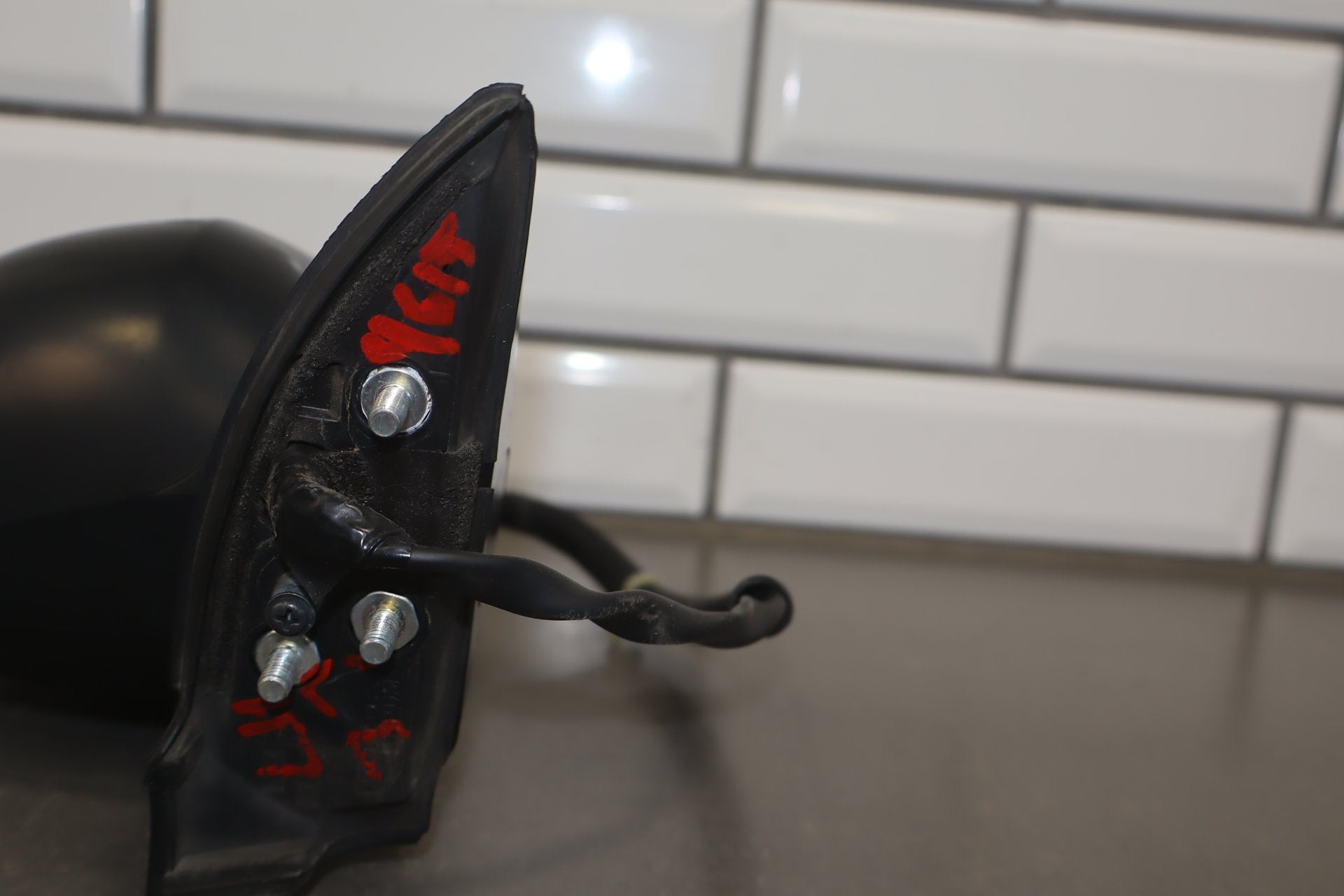 2009-2014 Honda Fit Left Door Mirror crystal black pearl nh731p