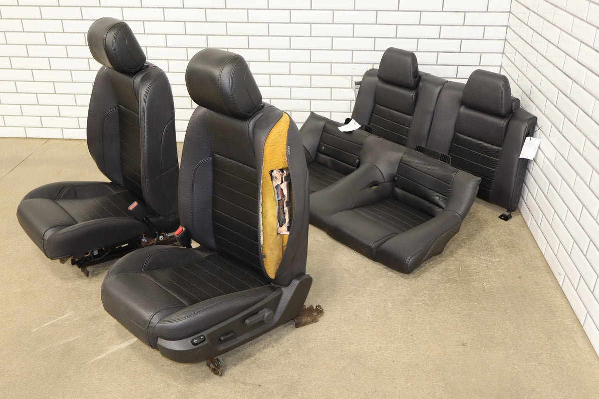 2010-14 Ford Mustang GT CS Coupe Leather Seat Set Charcoal
