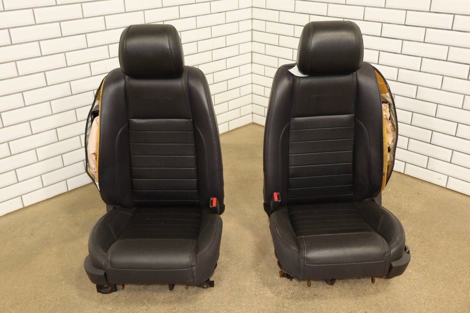 2010-14 Ford Mustang GT CS Coupe Leather Seat Set Charcoal