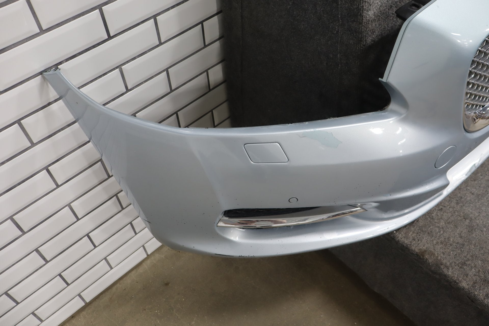 2010-2013 Jaguar XJ L Portfolio Front Bumper Rhodium Silver RDSL