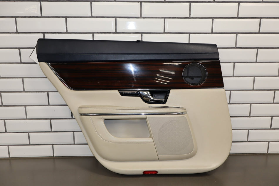 2010-2013 Jaguar XJ L Portfolio Left Rear Door Panel Ivory IVNA