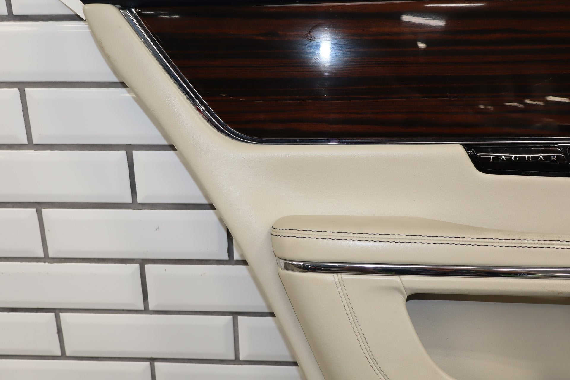 2010-2013 Jaguar XJ L Portfolio Left Rear Door Panel Ivory IVNA