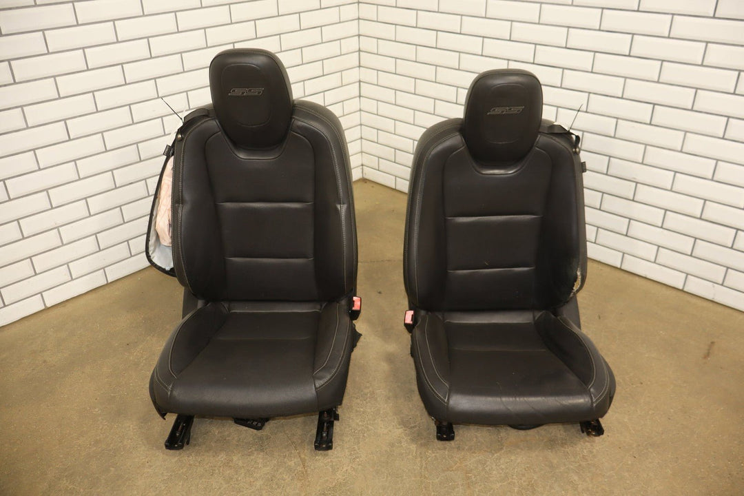 2010 - 2015 Chevrolet Camaro SS Convertible Leather Seats Set Black Heated