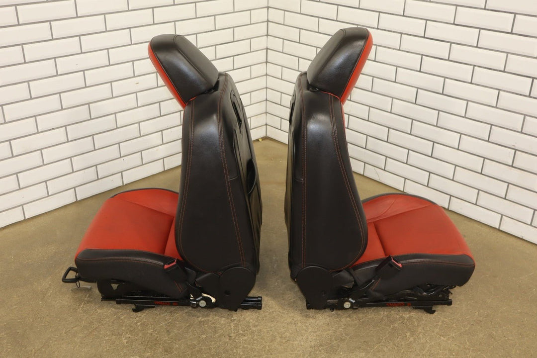 2010 - 2015 Chevrolet Camaro SS Coupe Orange Leather Seat Set with Console