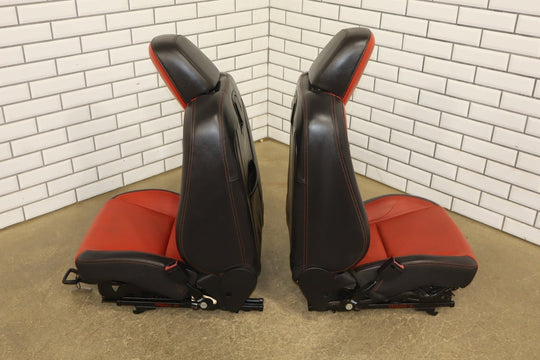 2010 - 2015 Chevrolet Camaro SS Coupe Orange Leather Seat Set with Console