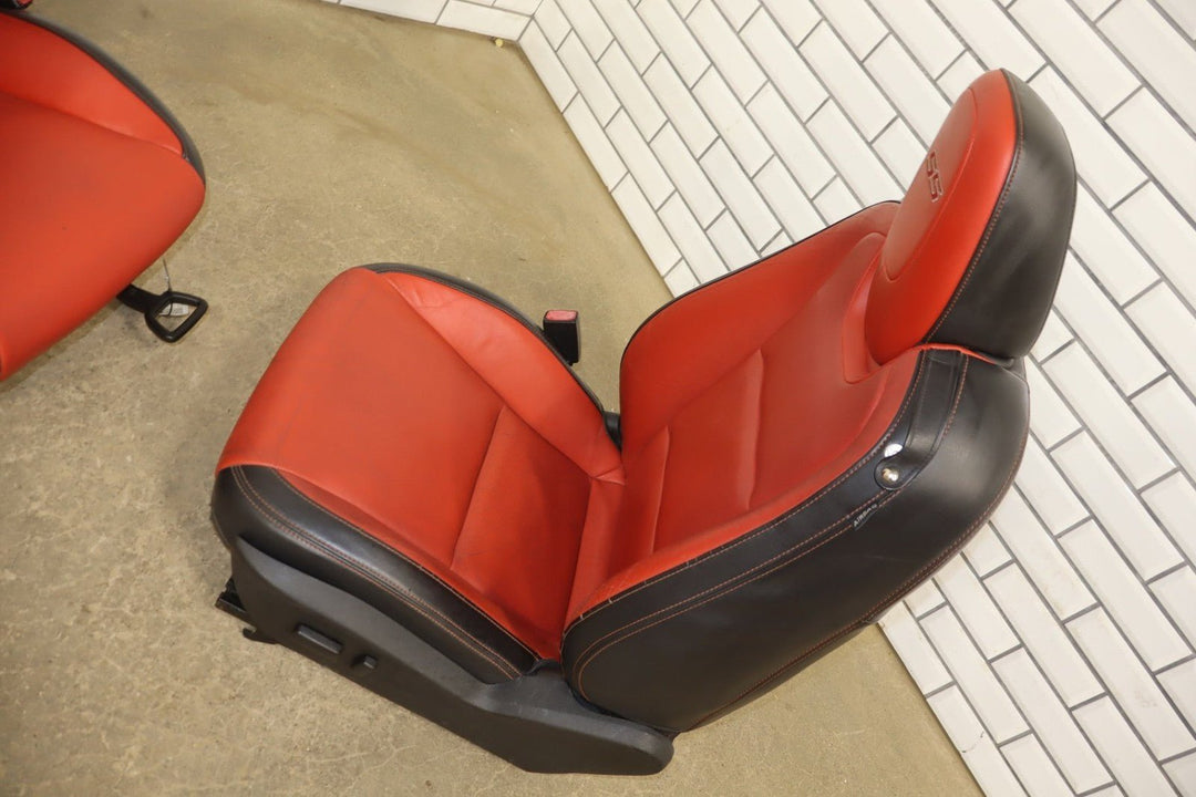 2010 - 2015 Chevrolet Camaro SS Coupe Orange Leather Seat Set with Console