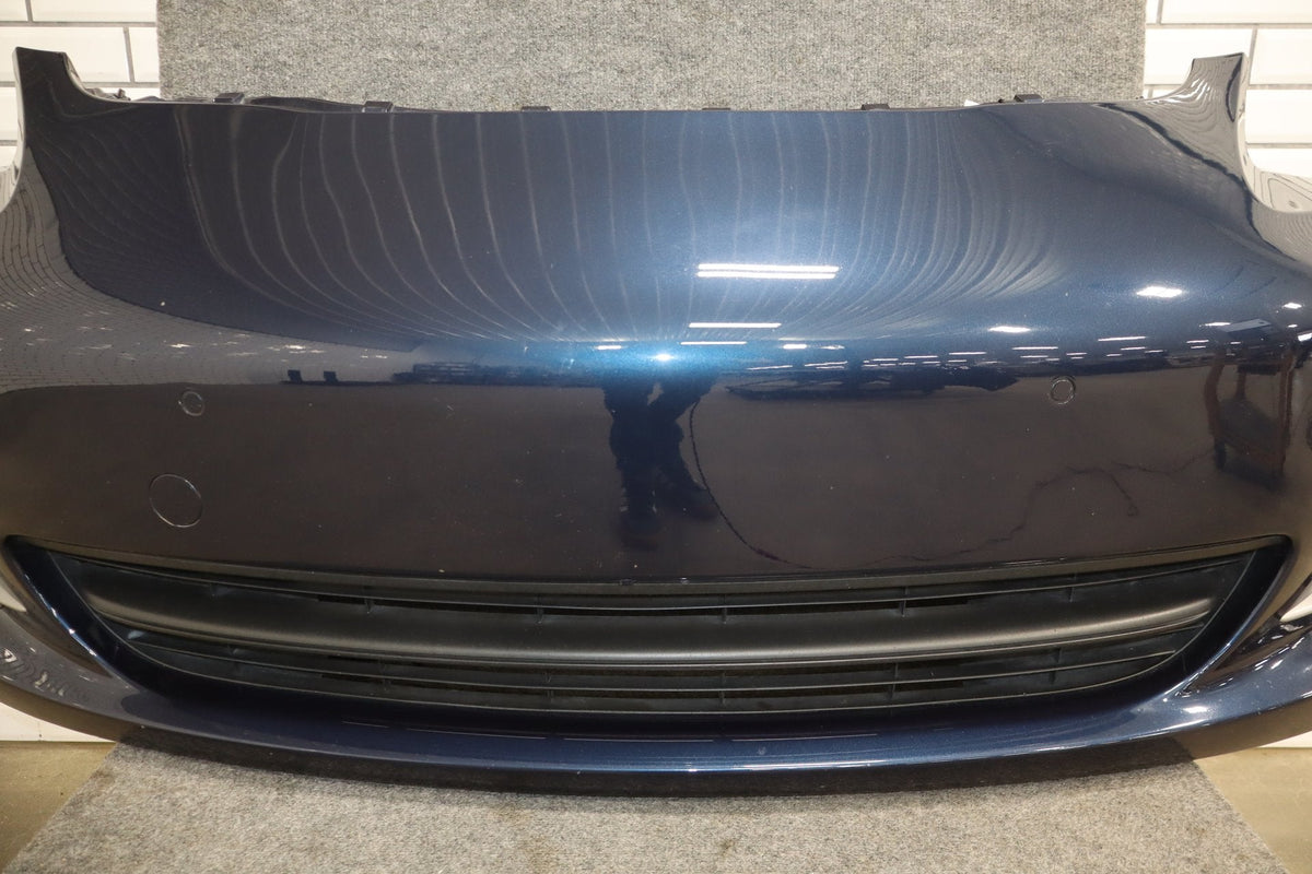 2010-2016 Porsche Panamera 970 Loaded Front Bumper w/Lights Dark Blue Metallic