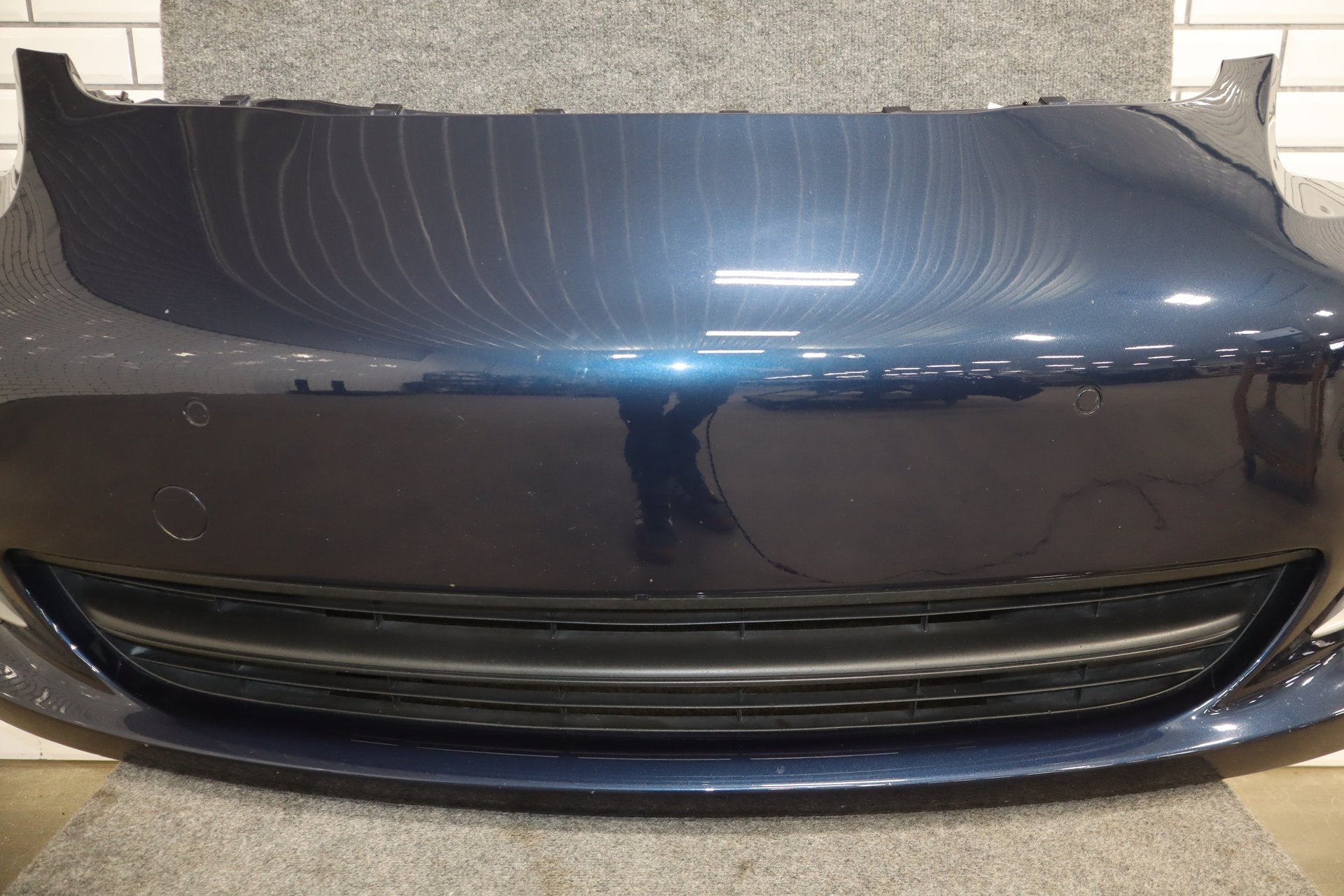2010-2016 Porsche Panamera 970 Loaded Front Bumper w/Lights Dark Blue Metallic