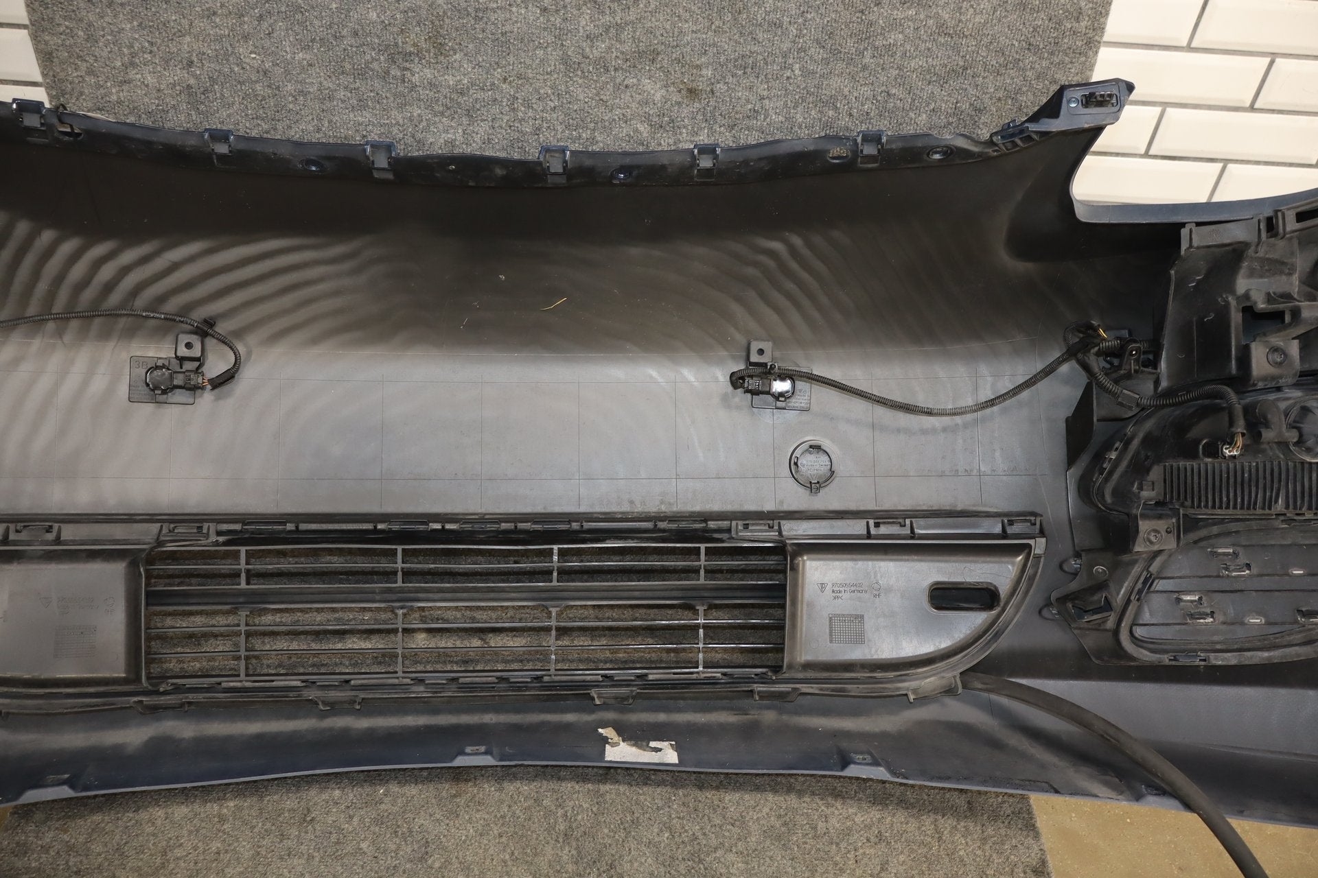 2010-2016 Porsche Panamera 970 Loaded Front Bumper w/Lights Dark Blue Metallic