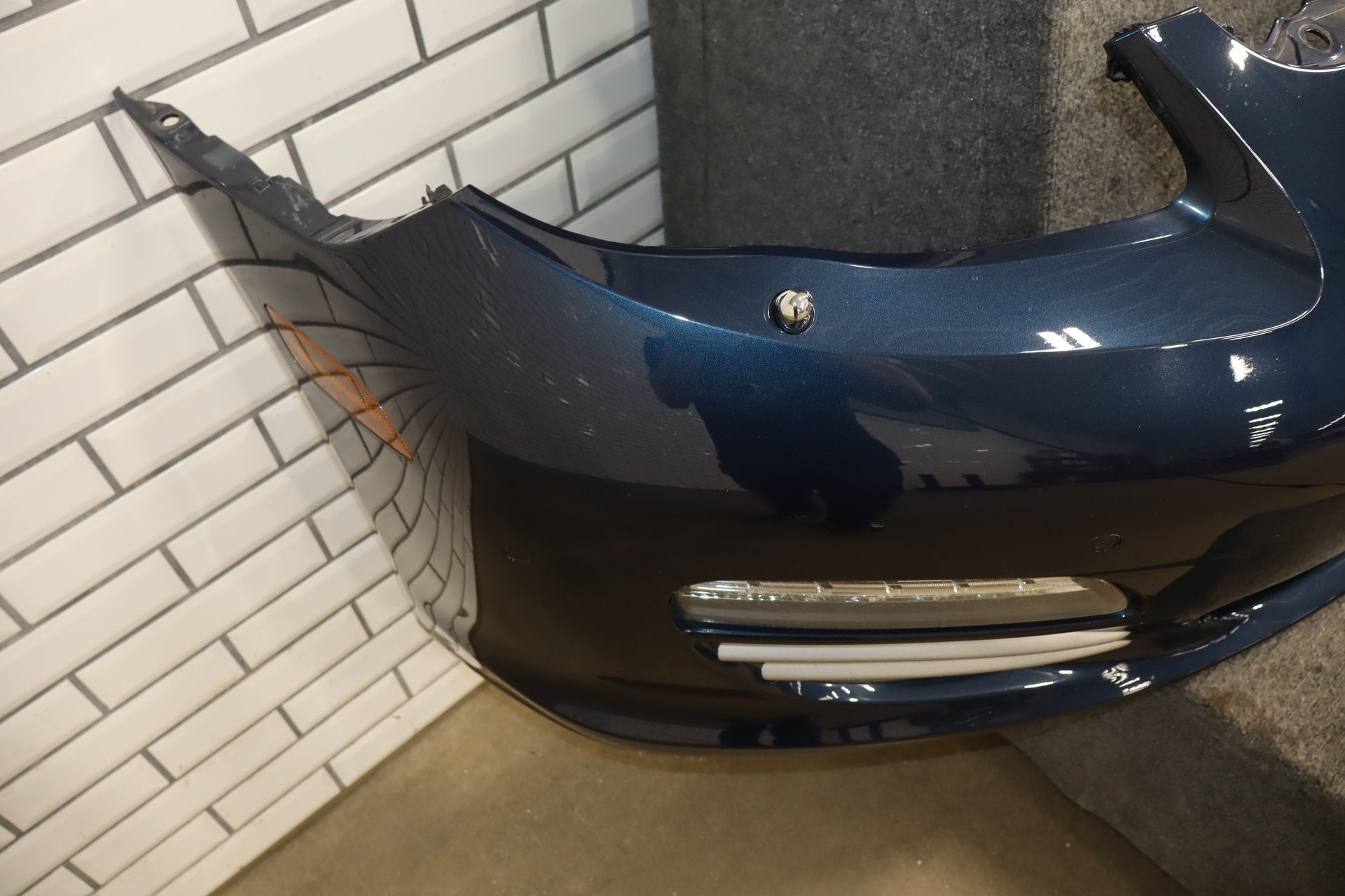 2010-2016 Porsche Panamera 970 Loaded Front Bumper w/Lights Dark Blue Metallic