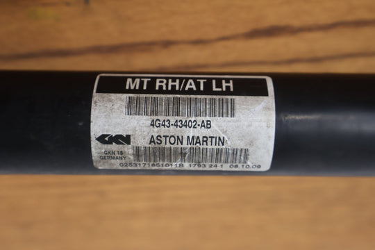 2010 Aston Martin V8 Vantage Rear Left Automatic Axle Shaft (4G43 - 43402 - AB) 33K