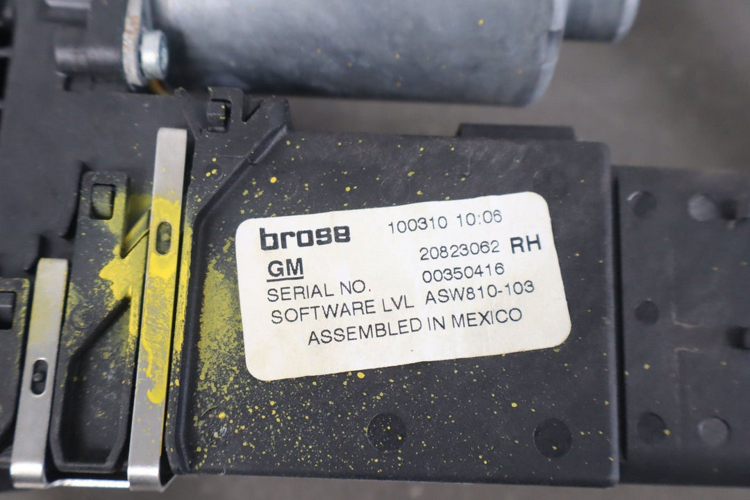 2010 Chevrolet Corvette Right Front Door Regulator Genuine