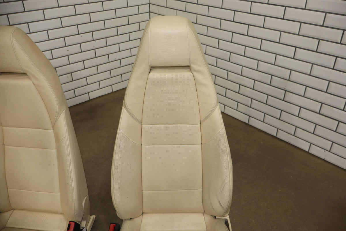 2010 Porsche Panamera 4 S Leather Seats Set Yachting Blue/ Cream BD