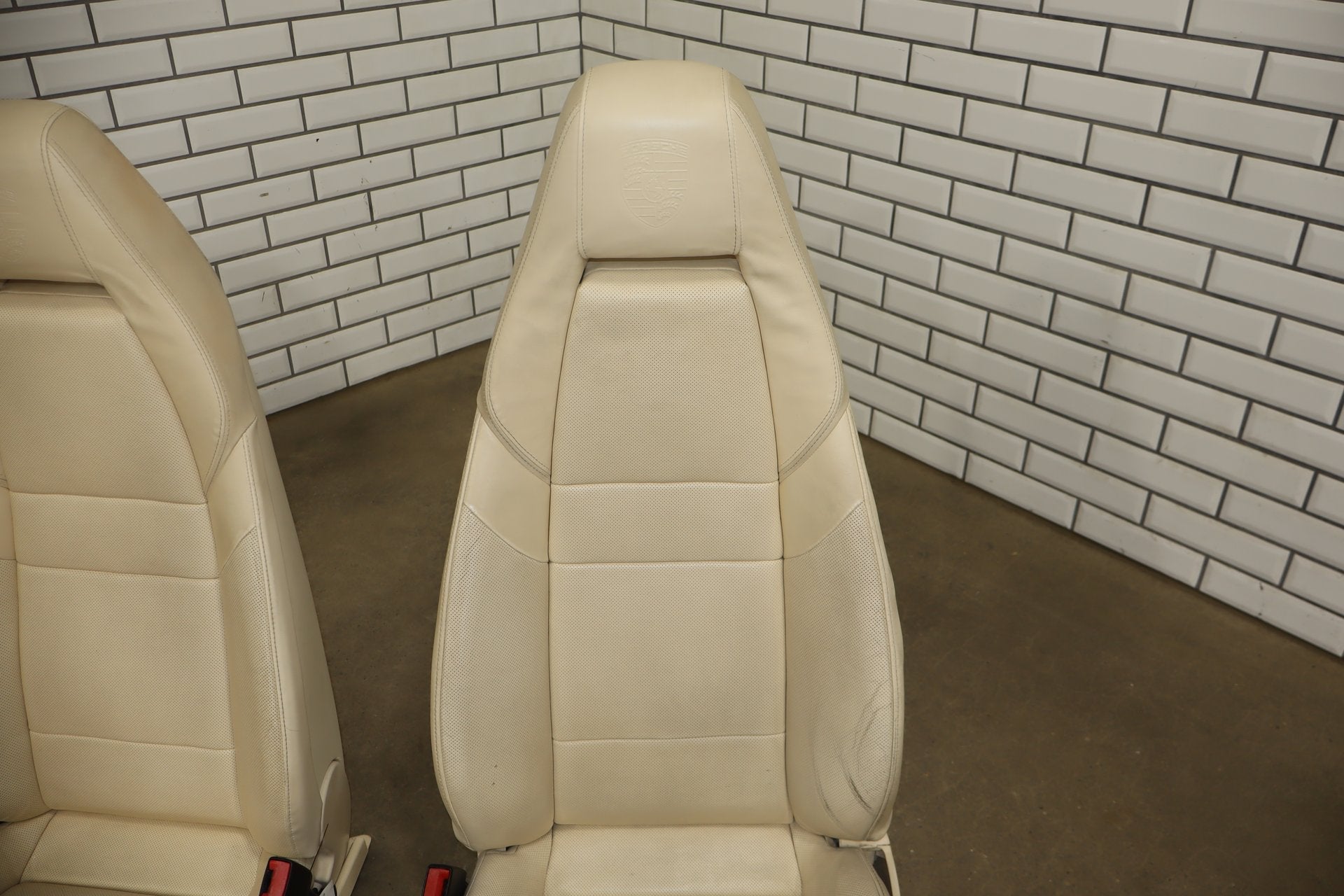 2010 Porsche Panamera 4 S Leather Seats Set Yachting Blue/ Cream BD