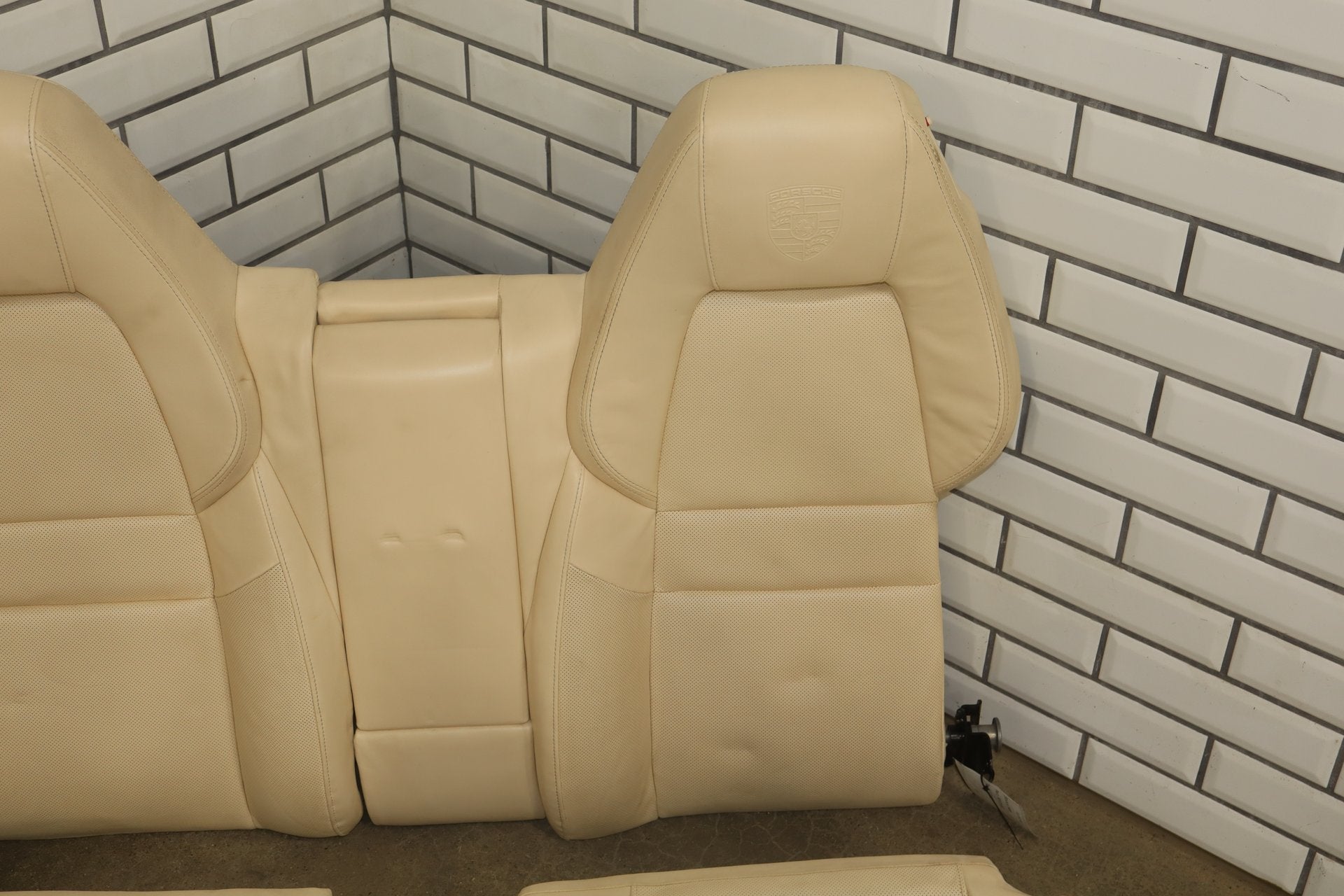 2010 Porsche Panamera 4 S Leather Seats Set Yachting Blue/ Cream BD