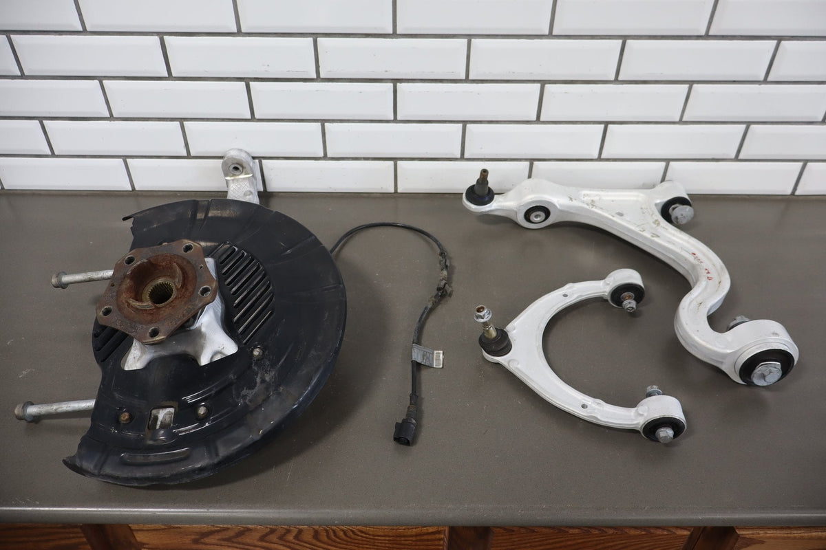 2010 Porsche Panamera 4 S Left Front Suspension Knee Control Arm Knuckle