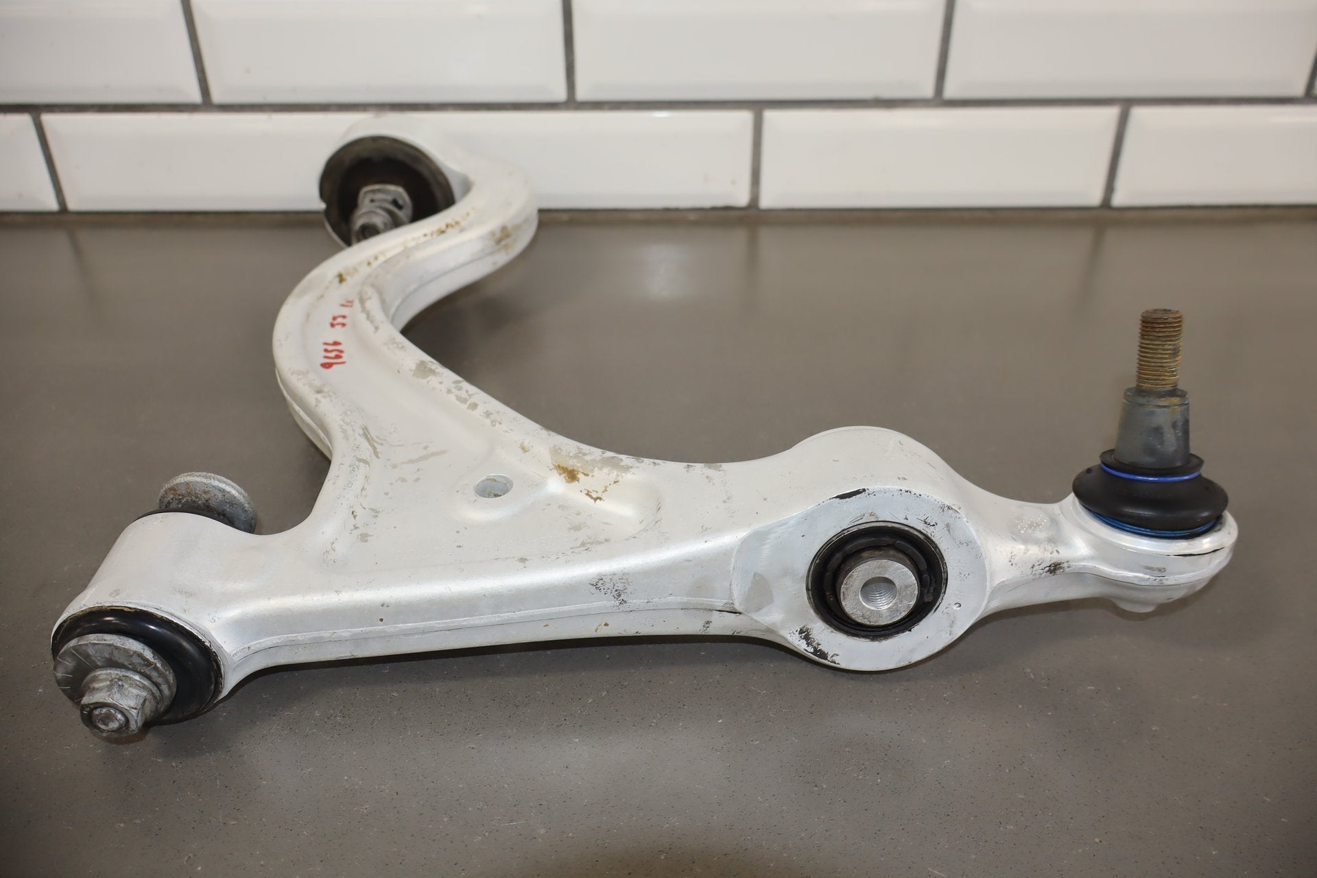 2010 Porsche Panamera 4 S Left Front Suspension Knee Control Arm Knuckle
