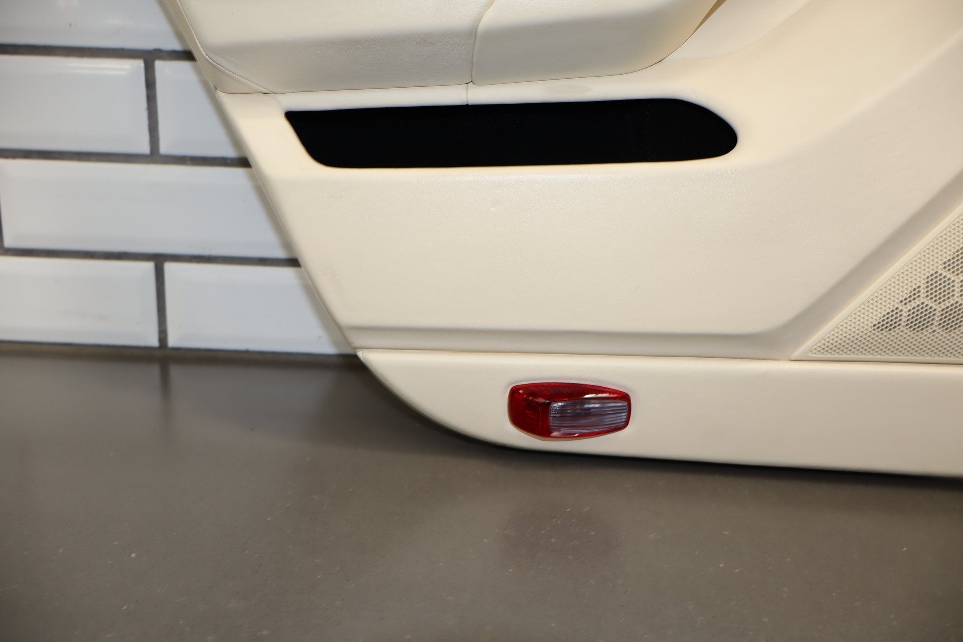 2010 Porsche Panamera 4 S Left Rear Door Panel Yachting Blue/ Cream BD