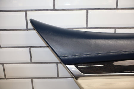 2010 Porsche Panamera 4 S Left Rear Door Panel Yachting Blue/ Cream BD