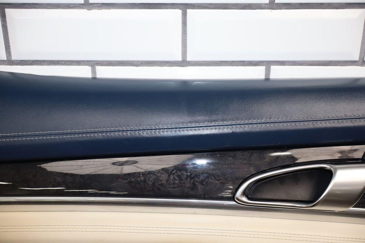 2010 Porsche Panamera 4 S Left Rear Door Panel Yachting Blue/ Cream BD