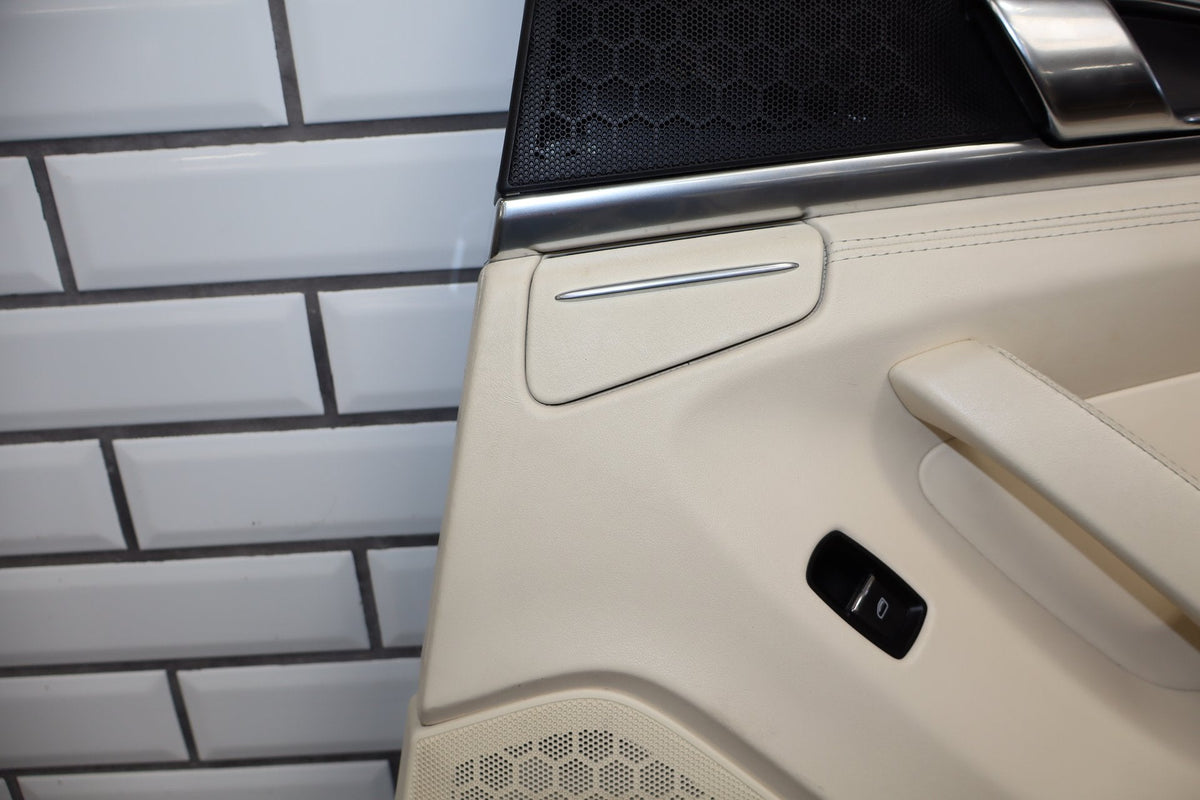 2010 Porsche Panamera 4 S Right Rear Door Panel Yachting Blue/ Cream BD