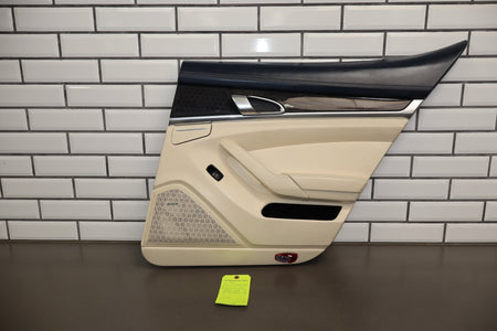 2010 Porsche Panamera 4 S Right Rear Door Panel Yachting Blue/ Cream BD