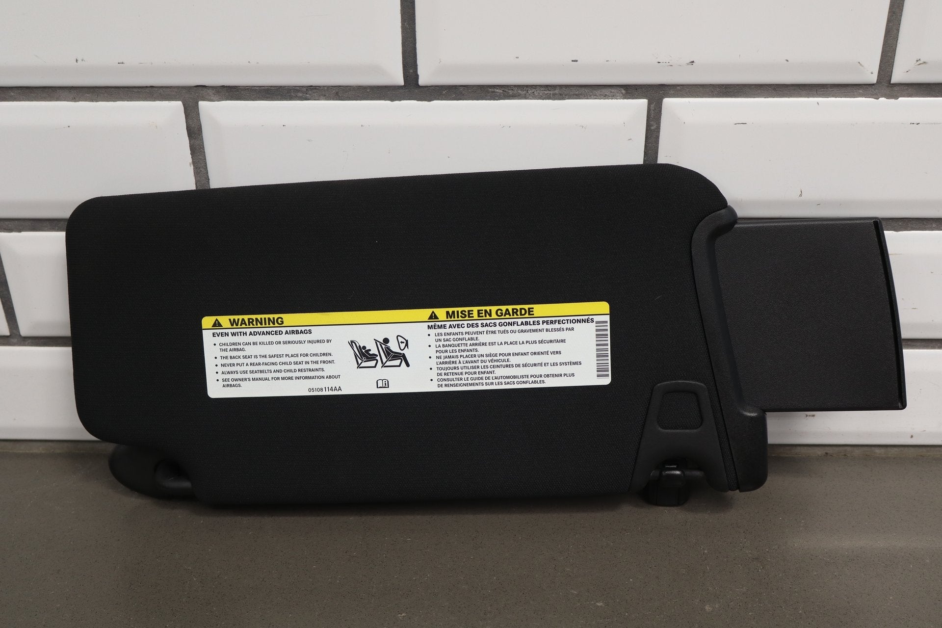 2011-2023 Dodge Charger Interior Sun Visors Mirror Illuminated Left/Right Black