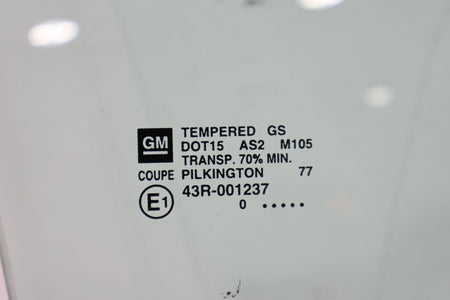 2011 Chevrolet Camaro- Right Front Door Window