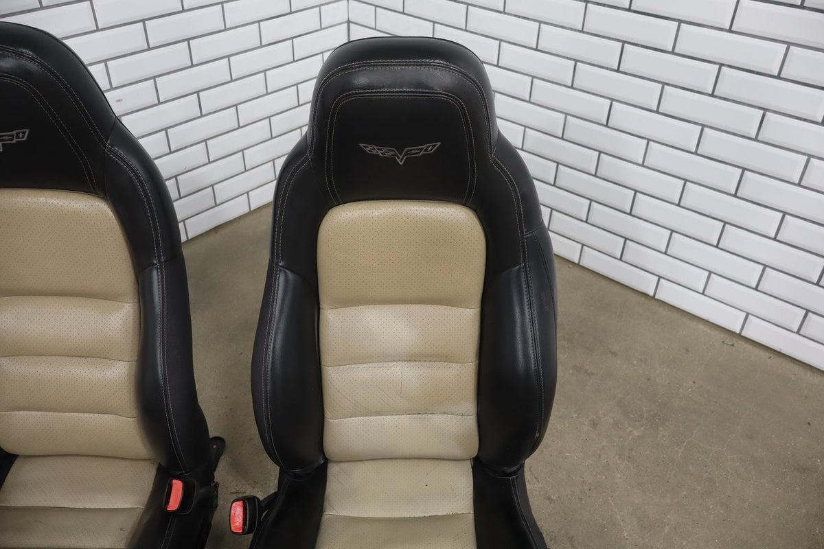 2011 Chevrolet Corvette C6 4LT Leather Seats Set Black/ Cashmere 315